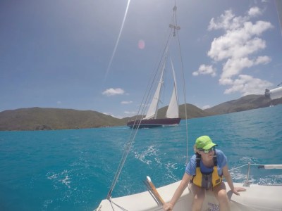 a person in a boat on a body of water