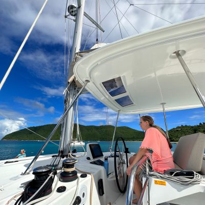a man standing on a boat