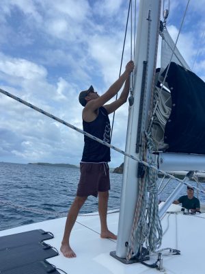 a couple of people that are standing in the snow