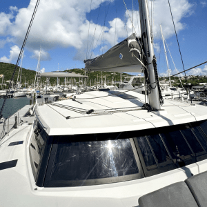 a large ship in the background