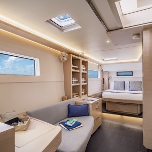 a room with a sink and a window