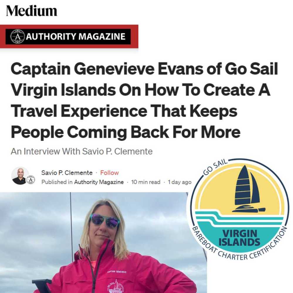 Title of Medium story on Captain Genevieve of Go Sail Virgin Islands