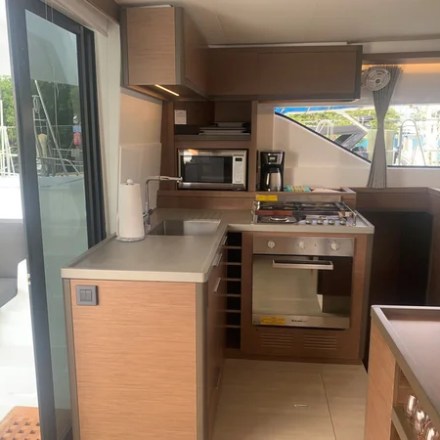 a kitchen with a sink and a window