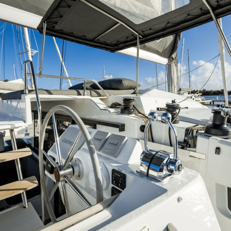 a boat docked at a dock