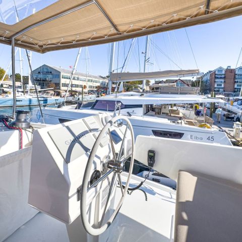 a boat parked on the side of a building