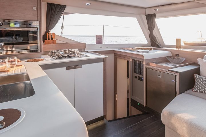 a kitchen with a sink and a window
