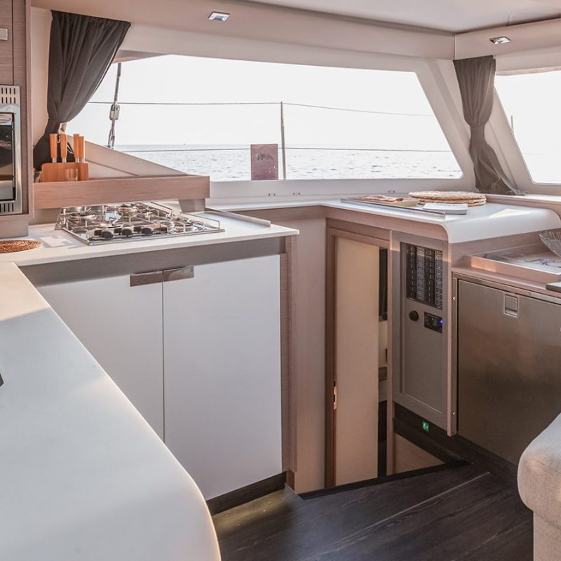 a kitchen with a sink and a window