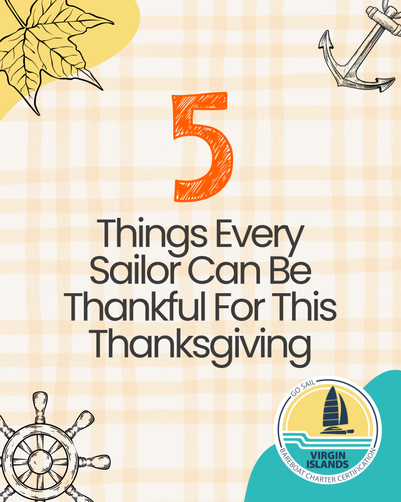 Sailor-themed Thanksgiving graphic with text and sailing elements.