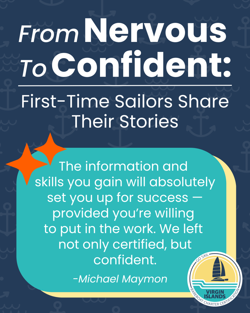 Text reads: From Nervous to Confident; quote about gaining skills by Michael Maymon.